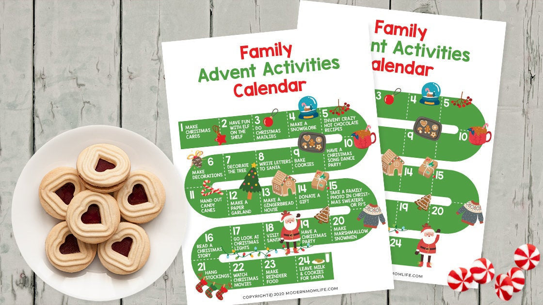 Christmas Advent Calendar Printable Activity – modernmomlife christmas-advent-calendar-printable-activity-modernmomlife