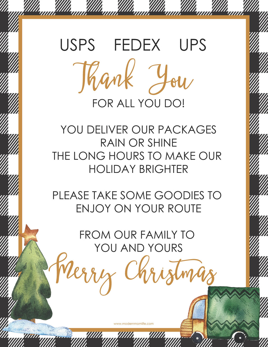 Delivery Driver Holiday Thank You Sign – modernmomlife delivery-driver-holiday-thank-you-sign-modernmomlife