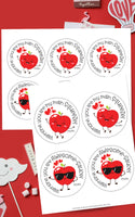 Applesauce Valentine's Printable Tags