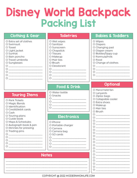 5 Essentials for Your Family Packing List for Disney World  Family packing  list, Packing list for disney, Packing list