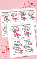Ring Pop  Valentine's Printable Tags