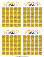 Oscars Bingo Game Cards
