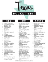 Ultimate Texas Bucket List