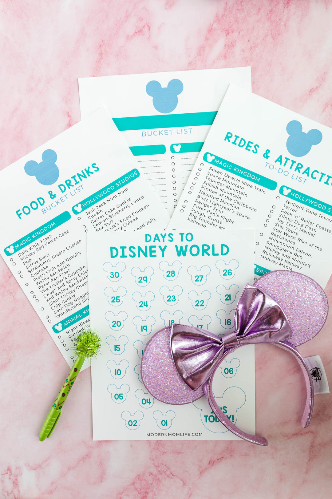 Disney World Planners, Disney Countdown, Disney To Do List modernmomlife