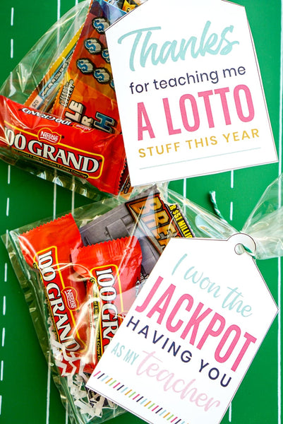 Teacher Lottery Gift Tags