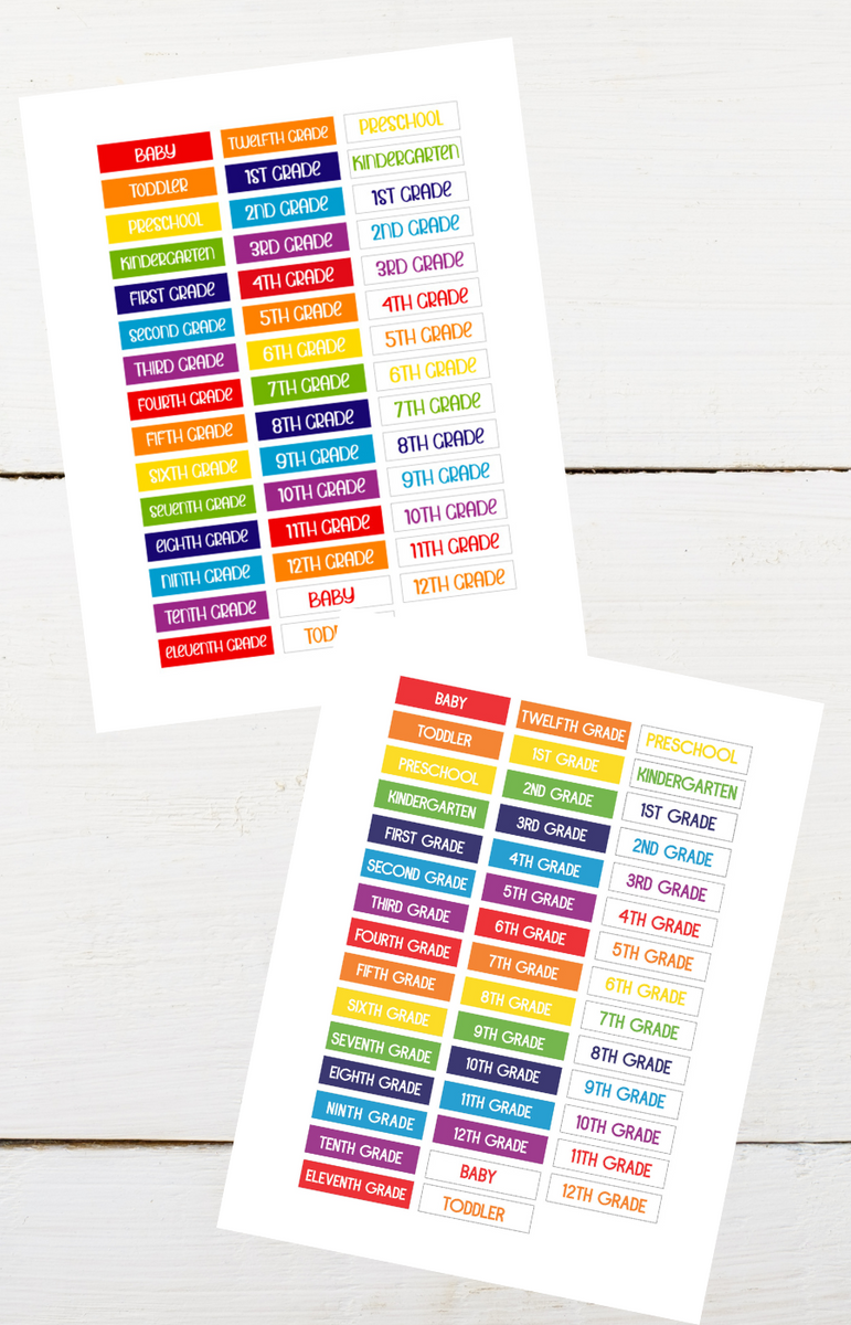 DIY School Memory Box Printables – modernmomlife