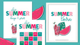 Summer Bingo Game with Summer Print