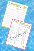 Summer Bucket List printable