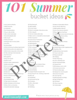 Summer Bucket List with Summer Activities