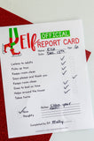 Elf Report Card with envelope bundle