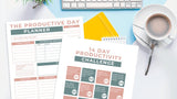Daily Productivity Planner and Productivity Challenge Calendar