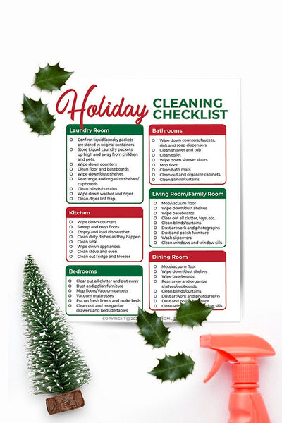 Holiday Cleaning Checklist